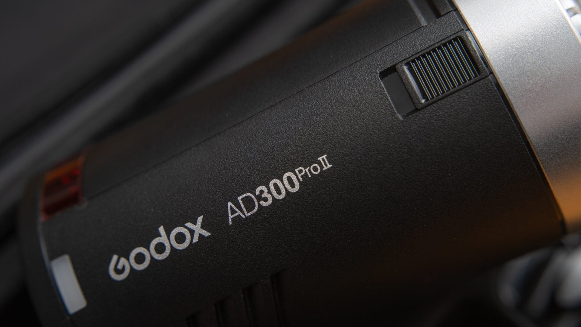 A close up of the Godox AD300 Pro II