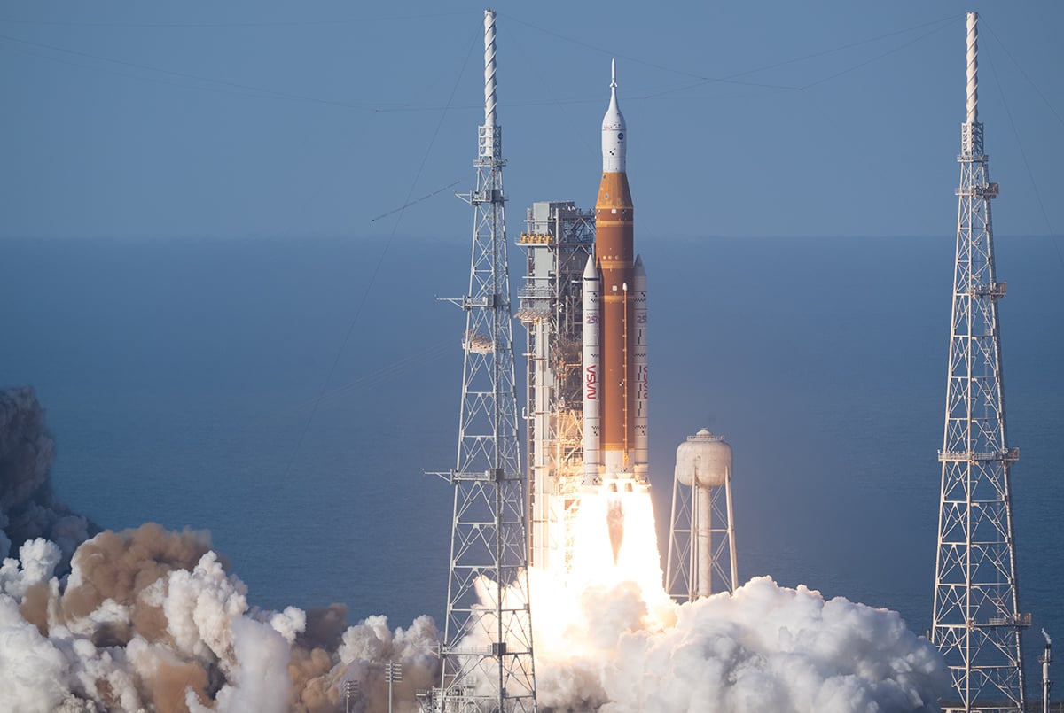 Launch of the Orion spacecraft. Credit: NASA/Joel Kowsky