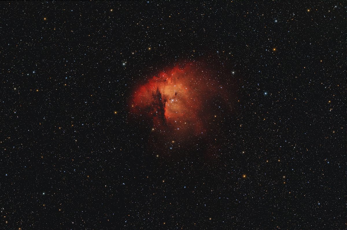 Pacman Nebula captured with 131F (via Askar)