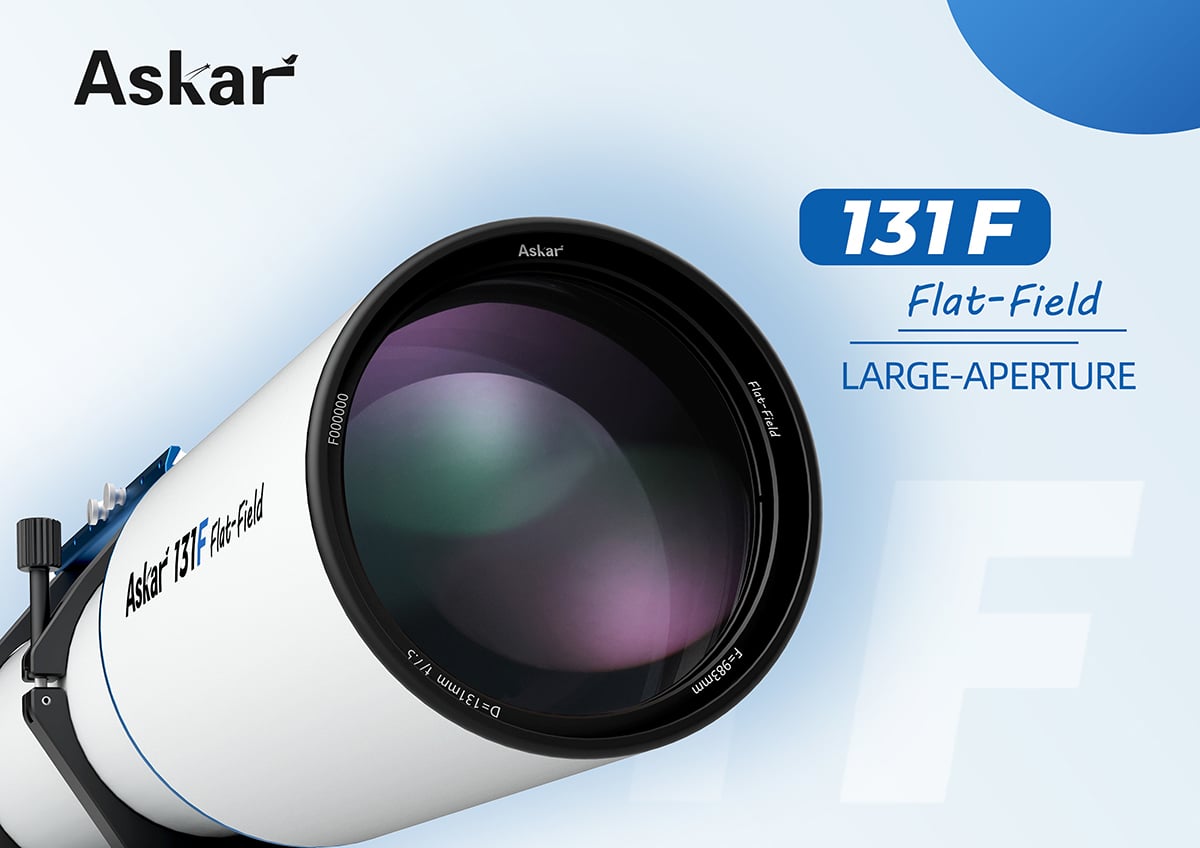 The telescope has an aperture of 131mm with a focal ratio of f/7.5