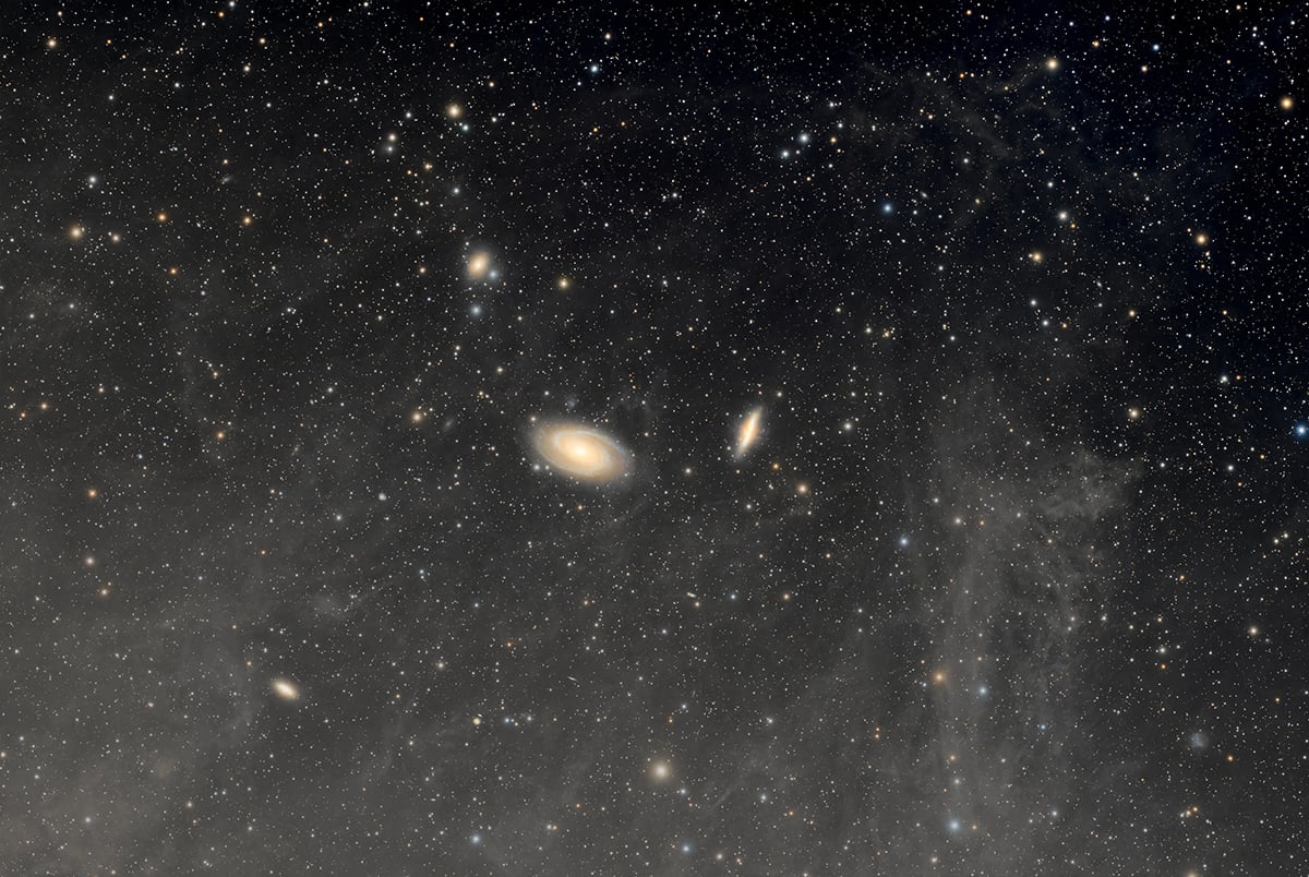 A wide-field view of M81 and M82 captured with SQA60 Pro (via Askar)