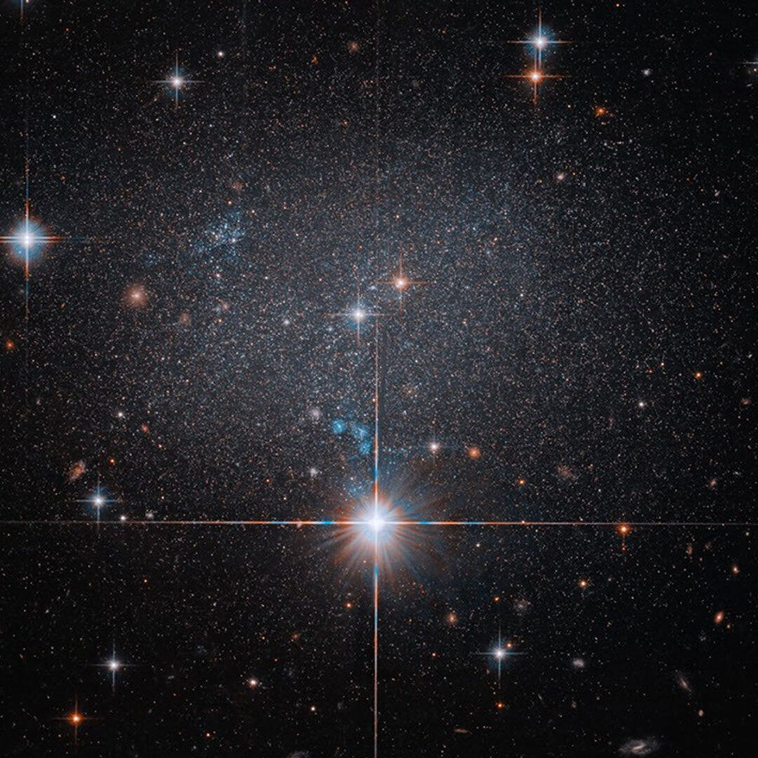 A close-up (cropped) view of the galaxy ESO 490-017. Credit: NASA, ESA, R. Tully (University of Hawaii); Image Processing: G. Kober (NASA/Catholic University of America)