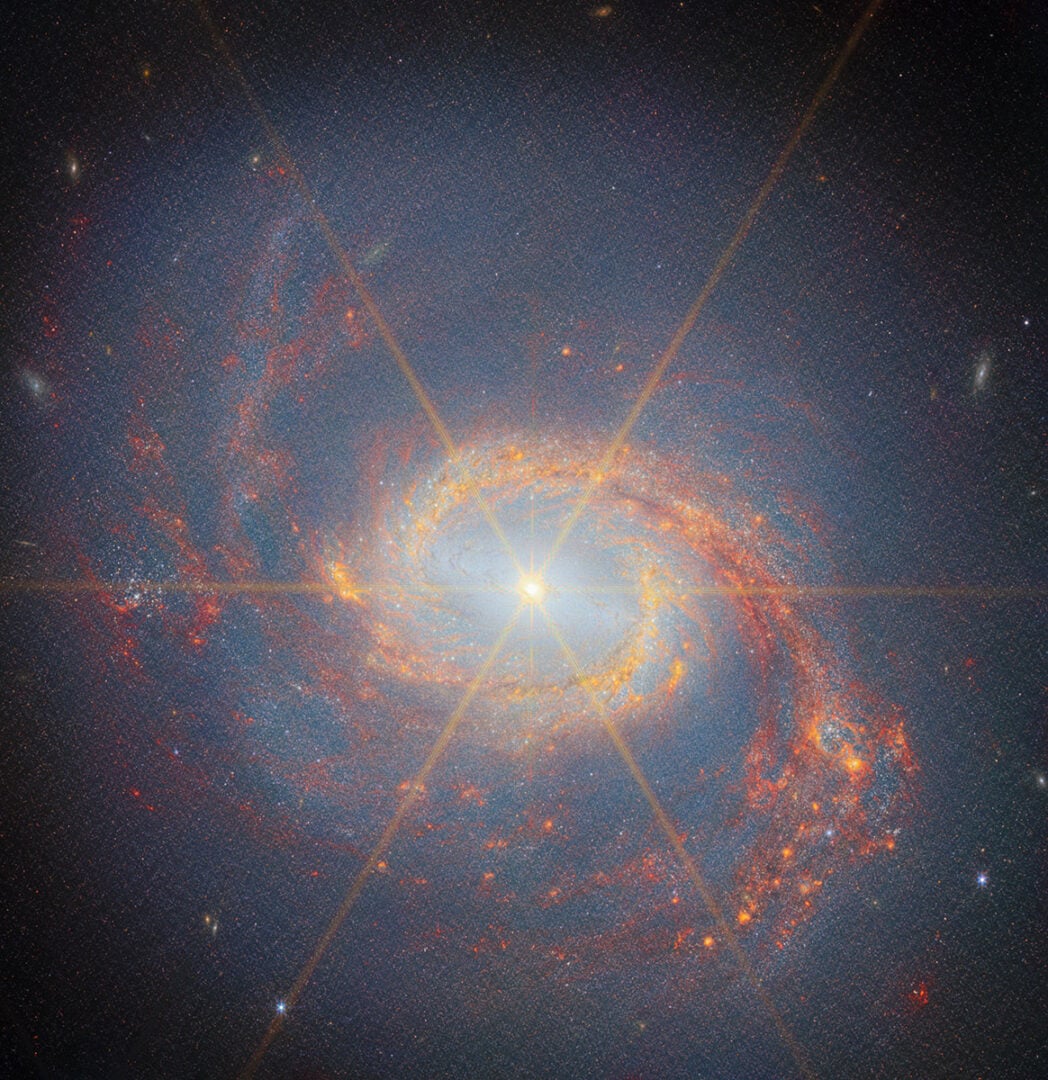 A composite image of Messier 77 with data from JWST's NIRCam and MIRI. Credit: ESA/Webb, NASA & CSA, A. Leroy