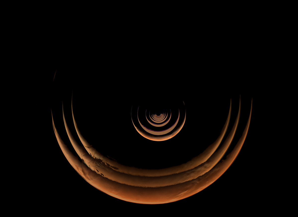 A colorized compilation of timelapse images from May 2 to May 15, showing the changing view from the Psyche spacecraft approaching Mars. Credit: NASA/JPL-Caltech/ASU