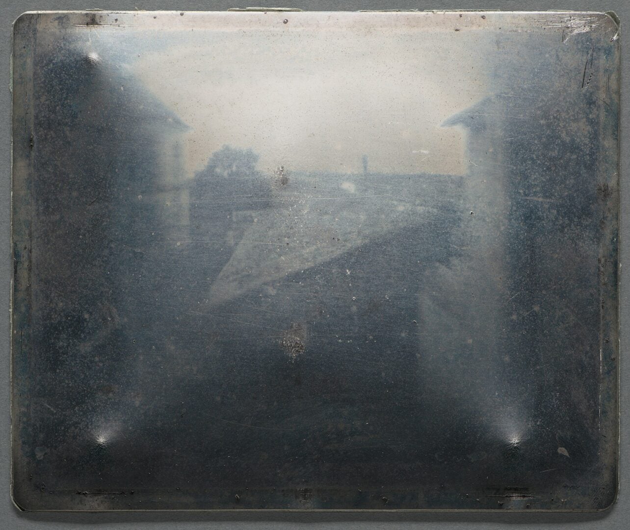 View from the Window at Le Gras By Nicéphore Niépce - Harry Ransom Center, the first photograph ever taken history of photography