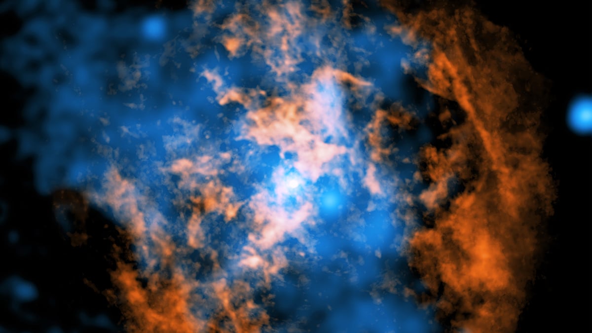 NASA's Chandra X-Ray Observatory captures hot X-ray wind escaping the Milky Way's central black hole cover