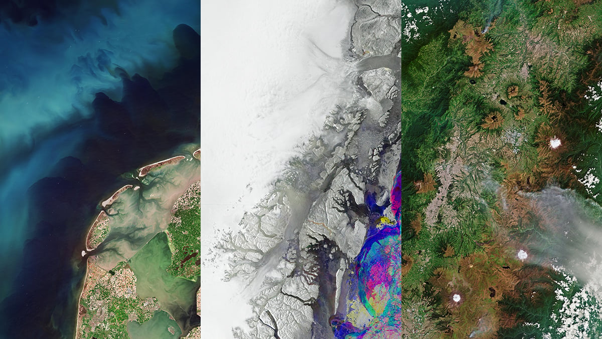ESA's Earth from space images capture tulip fields, arctic ice, and volcanic terrain cover