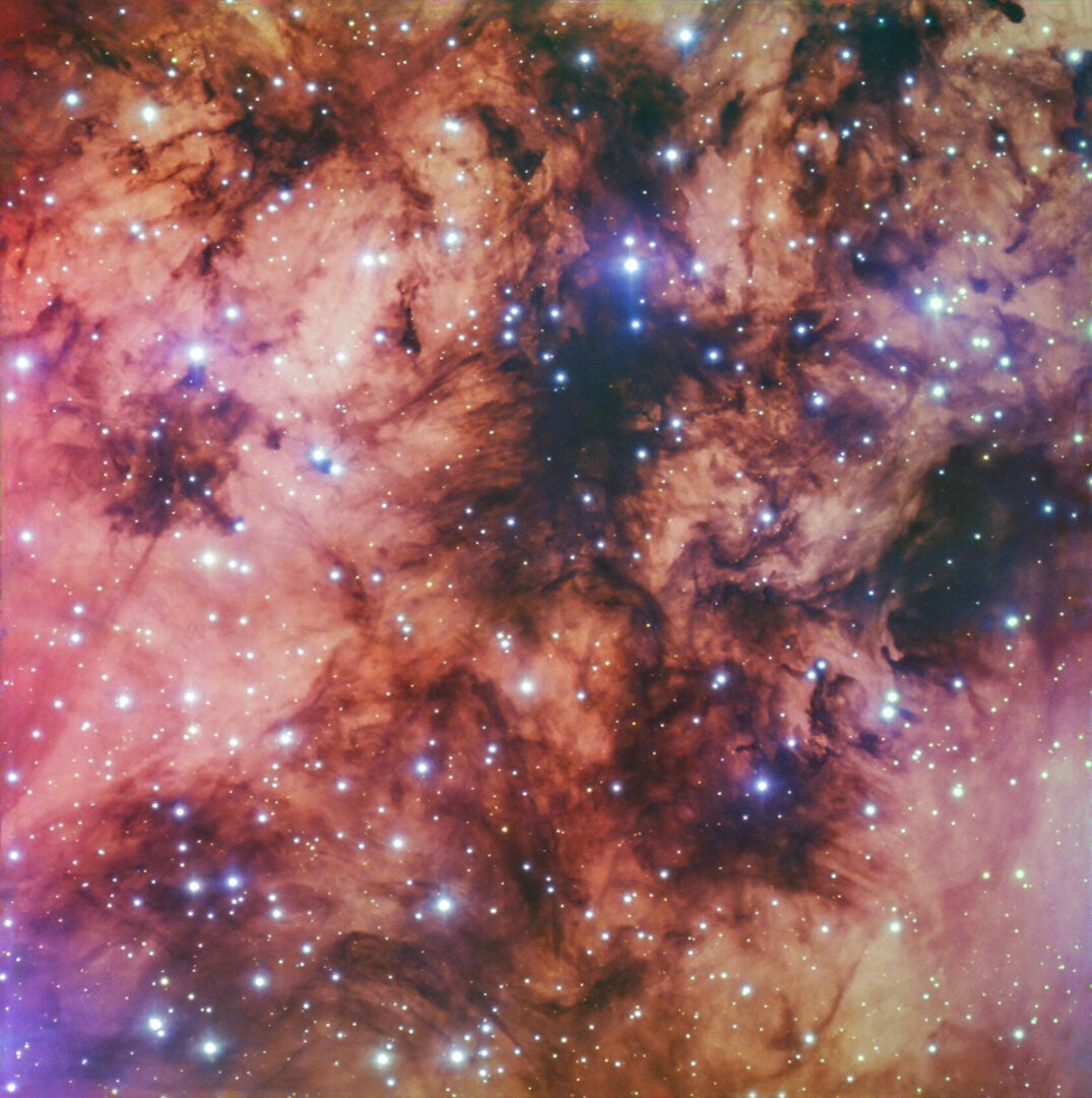 A portion of the Gum 10 nebula captured by ESO's Very Large Telescope (VLT) in 2023. Credit: ESO