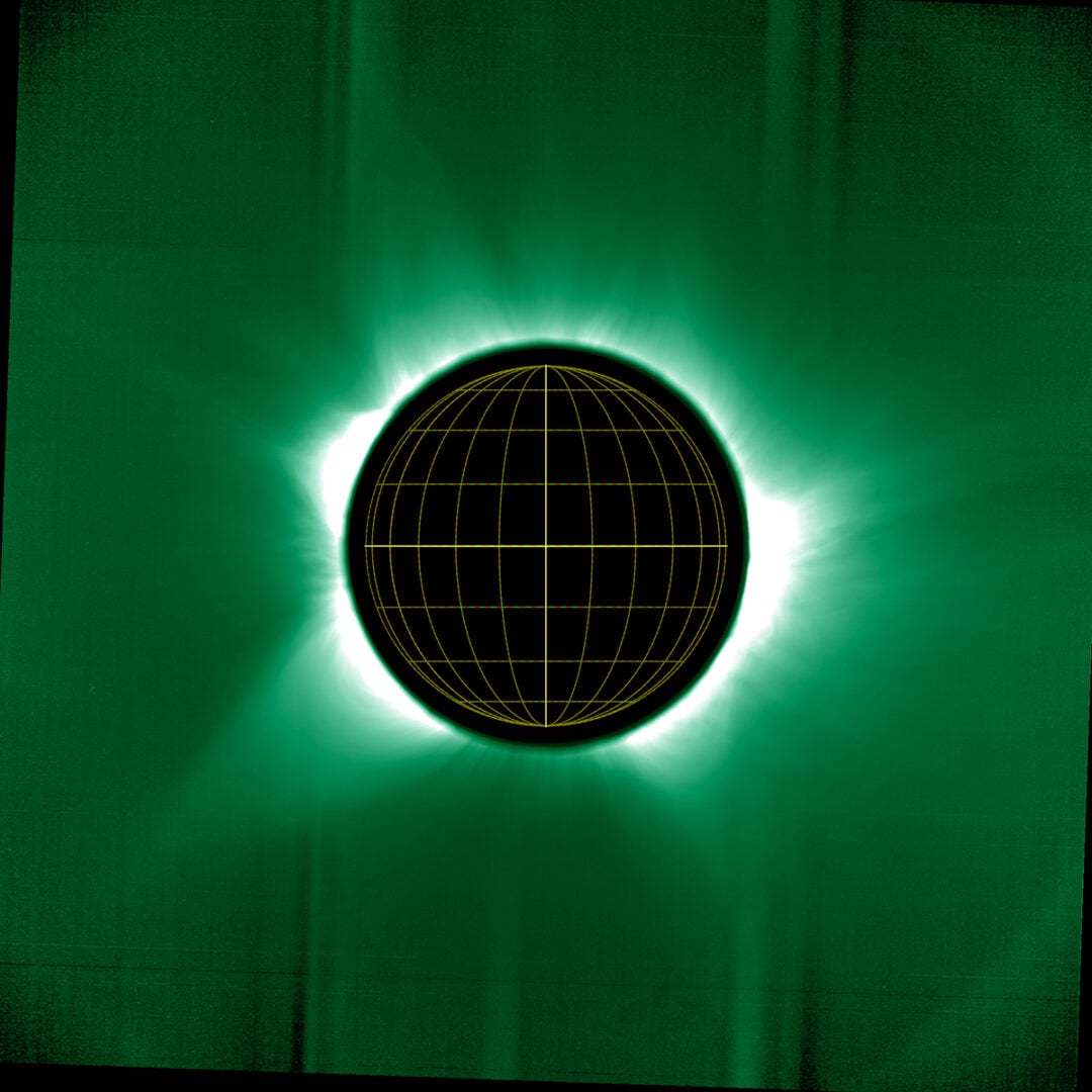Proba-3's artificial eclipse showing the hottest contents of the solar corona. Credit: ESA/Proba-3/ASPIICS