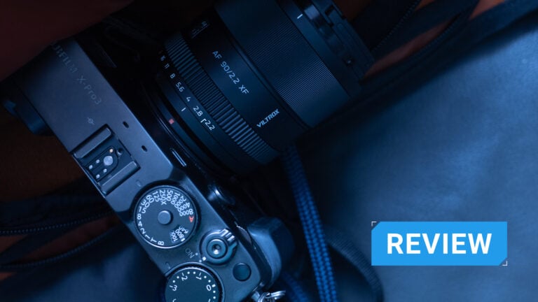 DIY Photography Review Lead Image of the Viltrox 90mm F2.2 EVO Lens on a Fujifilm X-Pro 3