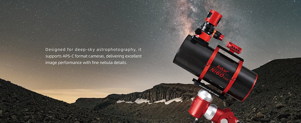 The telescope is aimed at deep-sky astrophotographers
