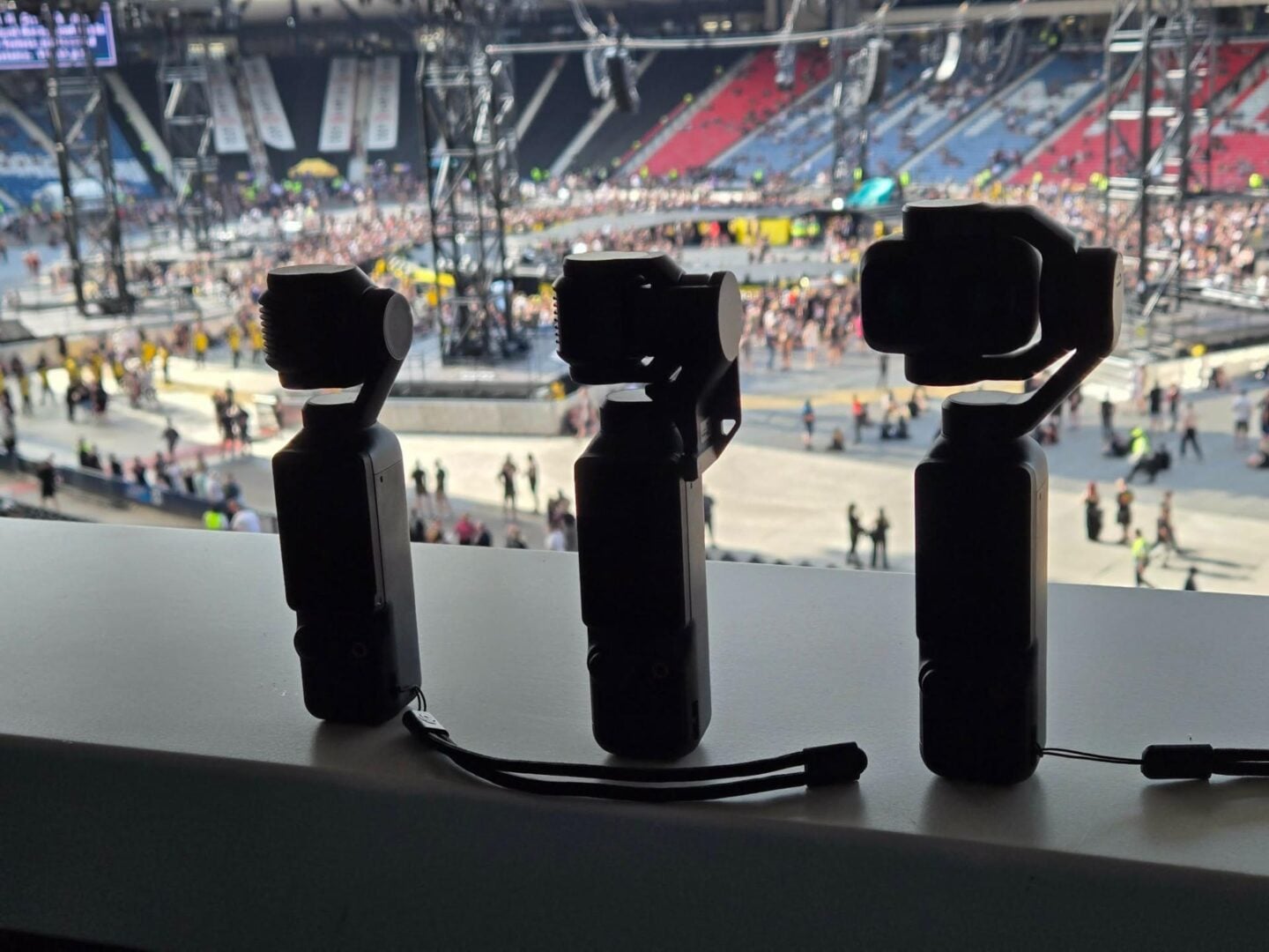 DJI Osmo Pocket 3, Pocket 4 and Pocket 4P at a Metallica concert in Scotland