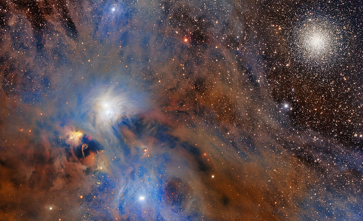 A vibrant view of the Corona Australis Molecular Cloud, captured by the 570-megapixel Dark Energy Camera (DECam). Credit: Dark Energy Survey/DOE/FNAL/DECam/CTIO/NOIRLab/NSF/AURA; Image processing: R. Colombari & M. Zamani (NSF NOIRLab)
