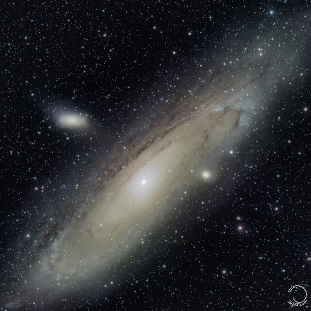 The Andromeda galaxy captured with Redcat 51 and ZWO ASI533MC, tracked with Nomad Harmonic I star tracker (via MSM)