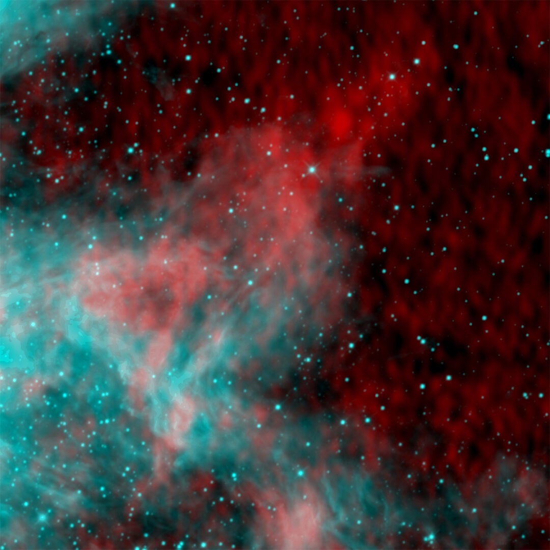 A close-up view of the Hydrogen shell around the Orion Nebula. Credit: Juan D. Soler, University of Vienna, with data from the NSF NRAO NSF VLA and NASA's Wide-field Infrared Survey Explorer (WISE)