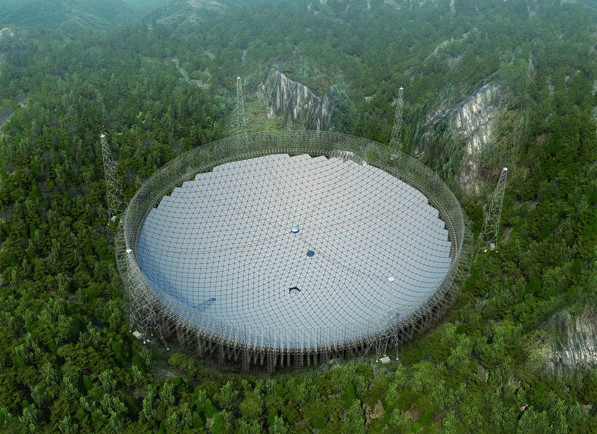 Five-hundred-meter Aperture Spherical Radio Telescope (FAST). Credit: NAOC