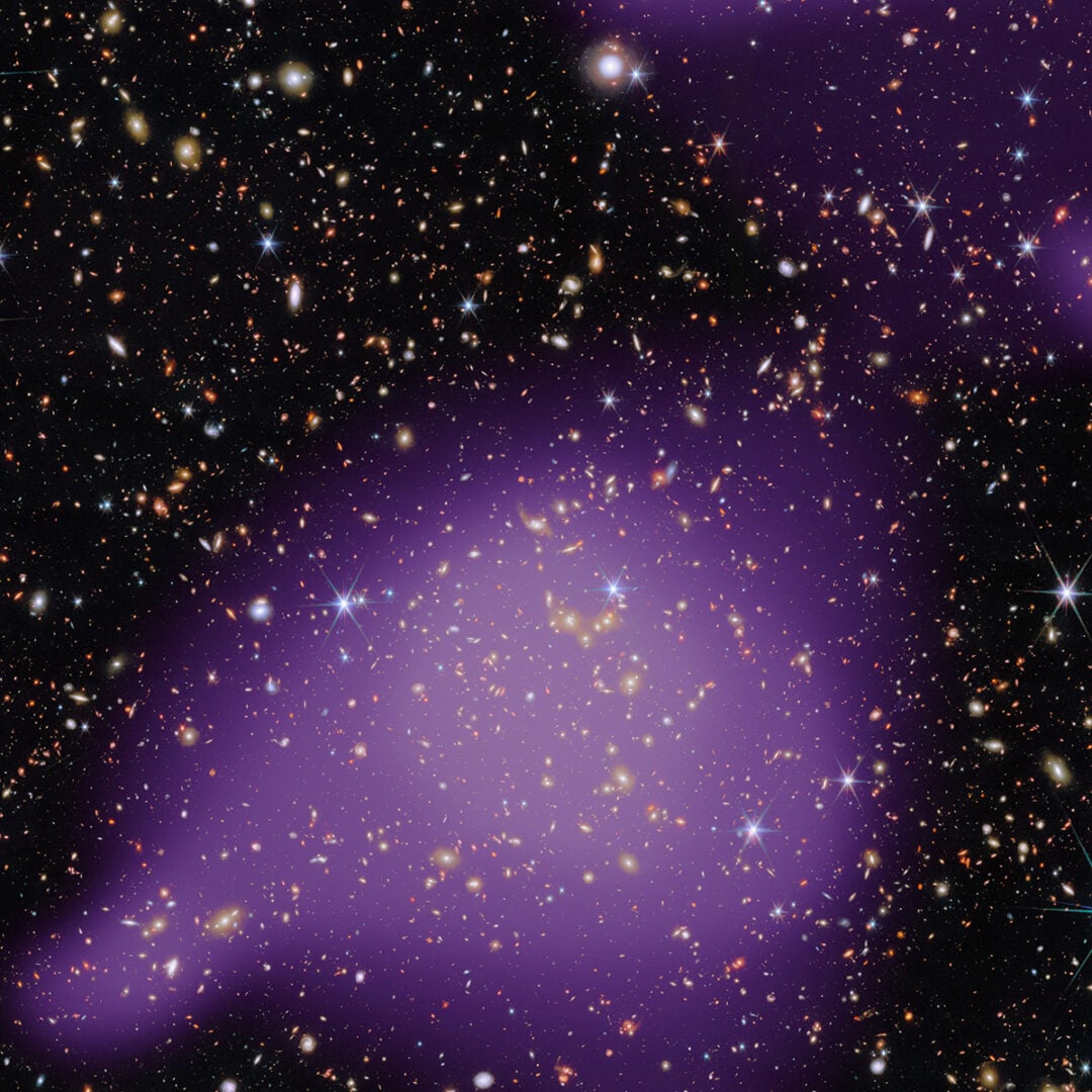 A composite image of the COSMOS field captured by the James Webb Space Telescope and Chandra X-Ray Observatory. Credit: ESA/Webb, NASA & CSA, G. Gozaliasl, A. Koekemoer, M. Franco, and the COSMOS-Web team