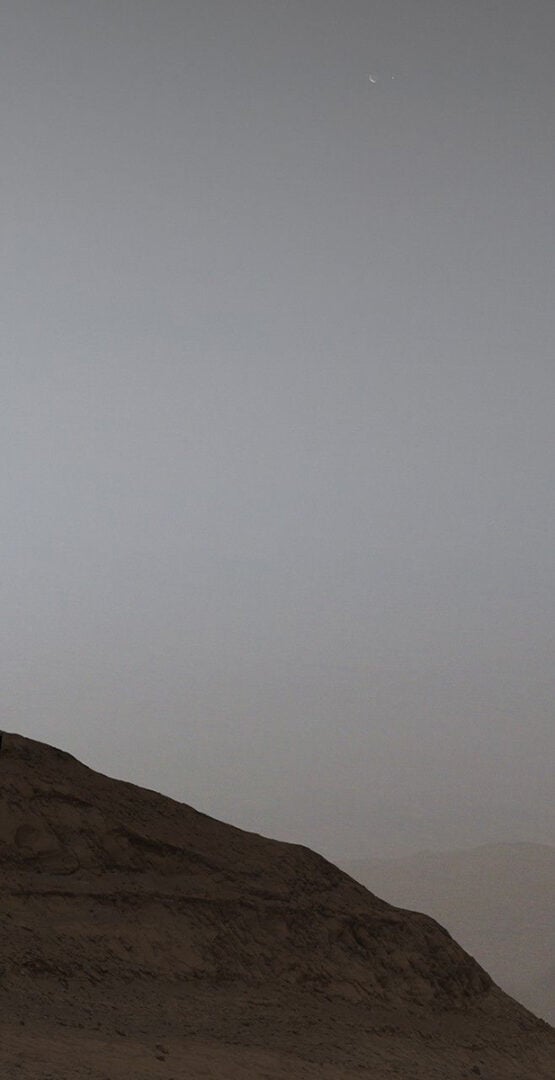 NASA's Curiosity rover captured Earth and Phobos together in the Martian sky back in 2024. Credit: NASA/JPL-Caltech/MSSS