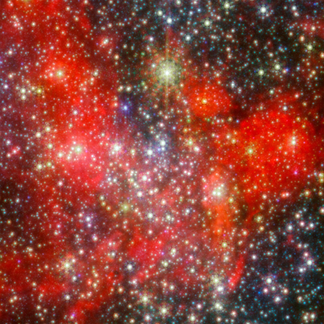 A close-up of the region captured by the NIRCam instrument. Credit: ESA/Webb, NASA & CSA, F. Peißker, J. Lu