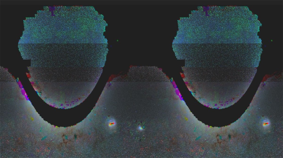A screenshot of the interactive 2D map. Credit: DESI Legacy Imaging Surveys/LBNL/DOE & KPNO/CTIO/NOIRLab/NSF/AURA
