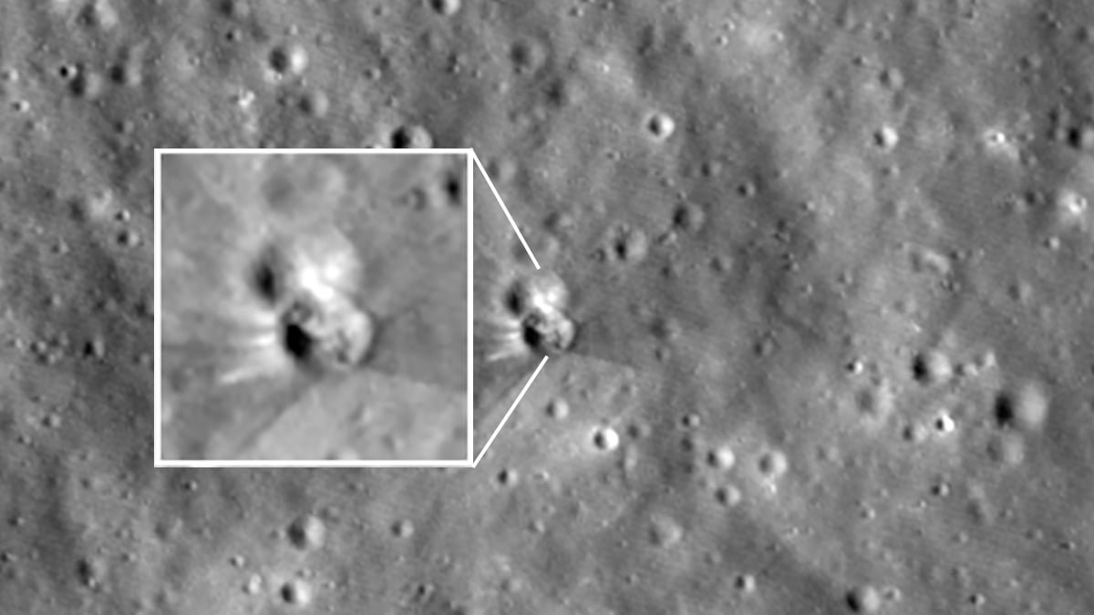 NASA's lunar orbiter captures Falcon 9 impact crater on the Moon cover
