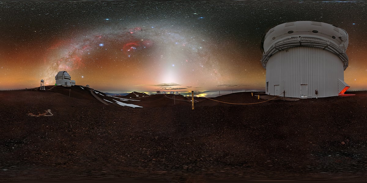 The 360-degree panorama image. Credit: International Gemini Observatory/NOIRLab/NSF/AURA/T. Slovinský