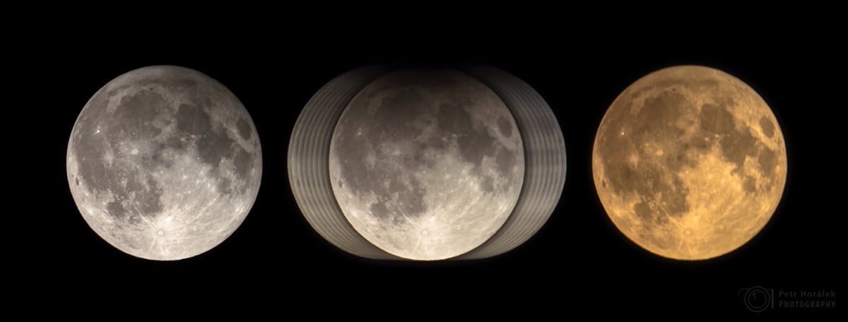 Partial lunar eclipse on April 25th from Úpice Observatory, Czech Republic. Credit: Petr Horálek