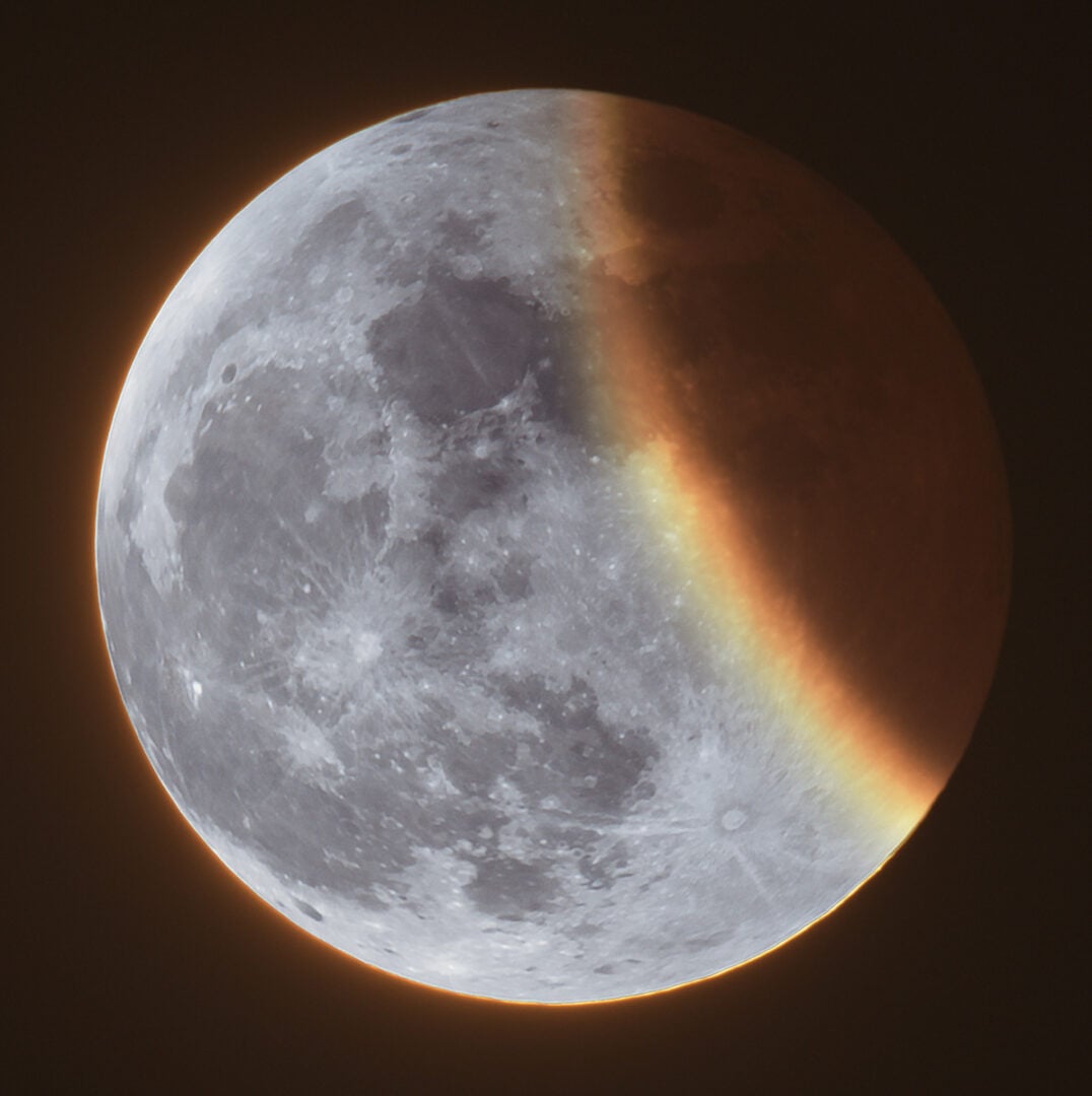 An HDR image of the moon during a partial eclipse