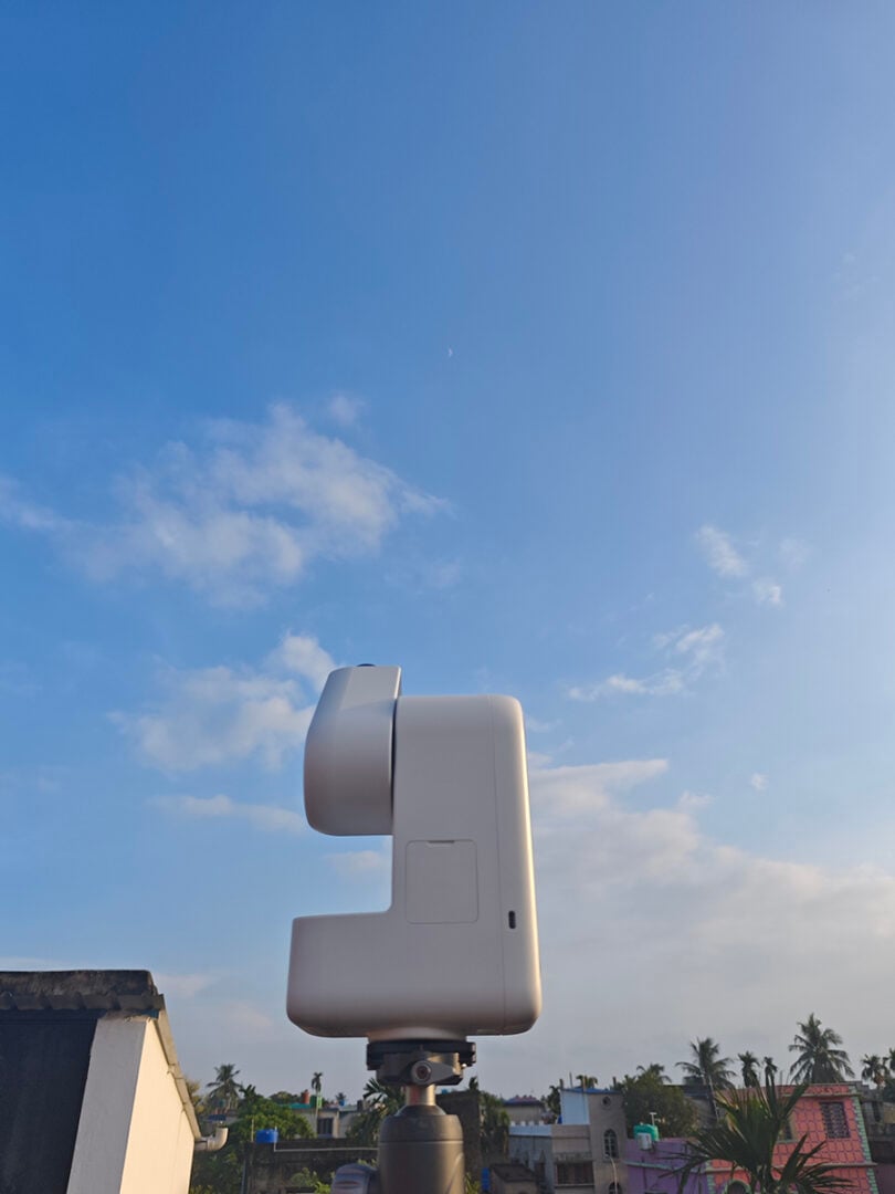 Capturing the moon before sunset