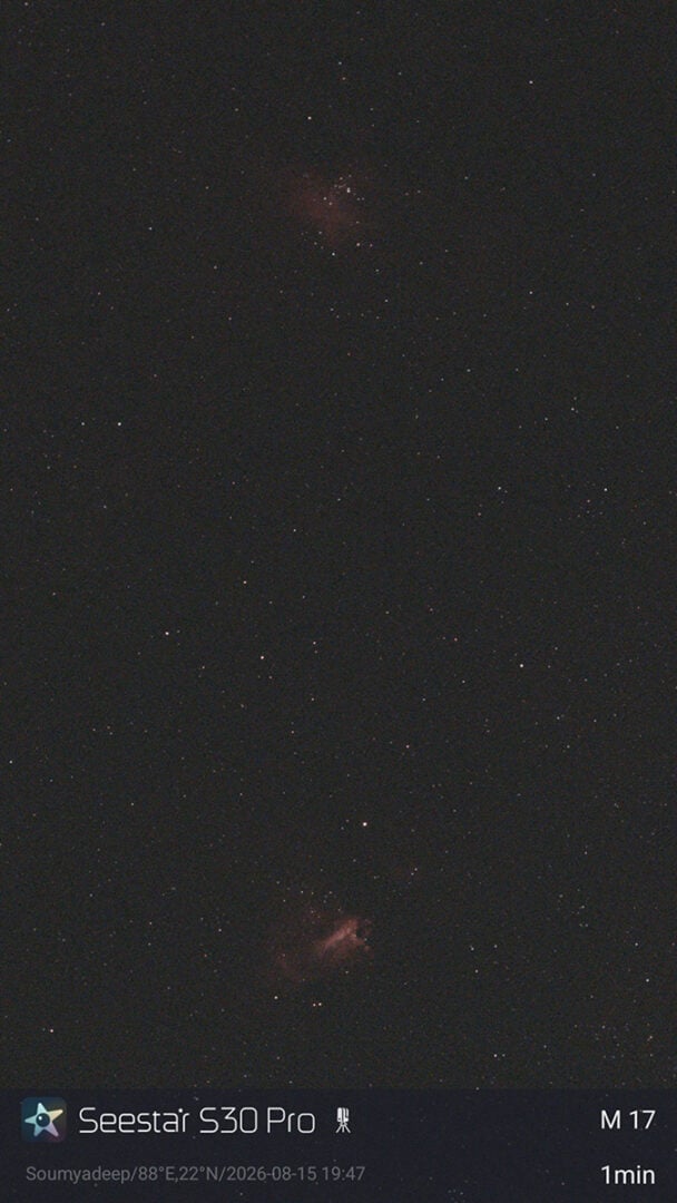 The Eagle (top) and Omega (bottom) nebulae