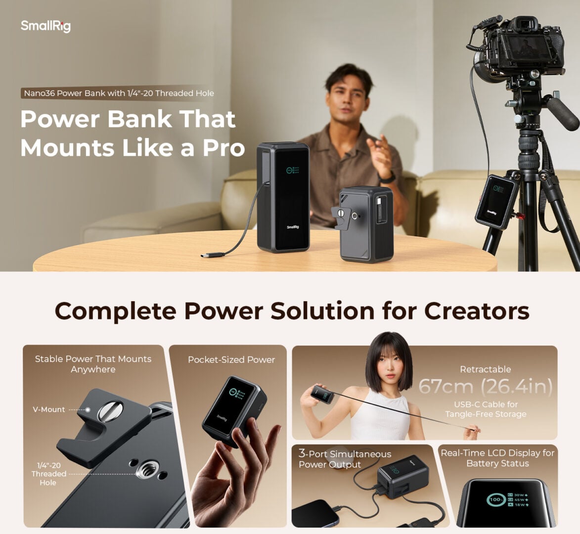 V mount power bank