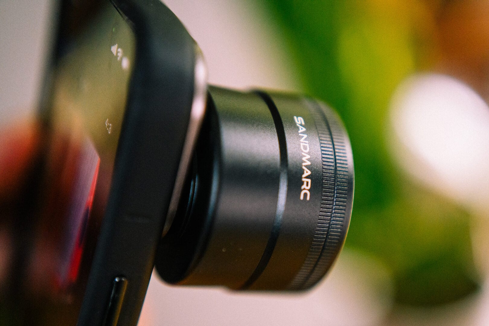 A closeup image of the SANDMARC 58mm Telephoto Lens