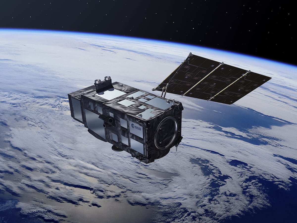 Artist's impression of ESA's Sentinel-3 satellite. Credit: ESA–Pierre Carril