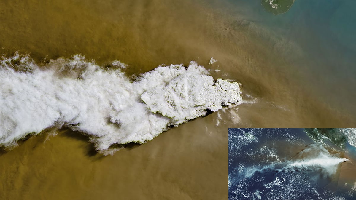 NASA and ESA satellites capture Anak Krakatau volcanic eruption from space cover