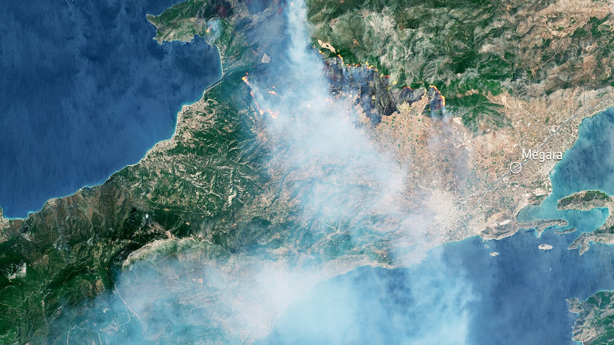 ESA satellite captures a collection of wildfires, droughts, and heatwaves in 2026 cover