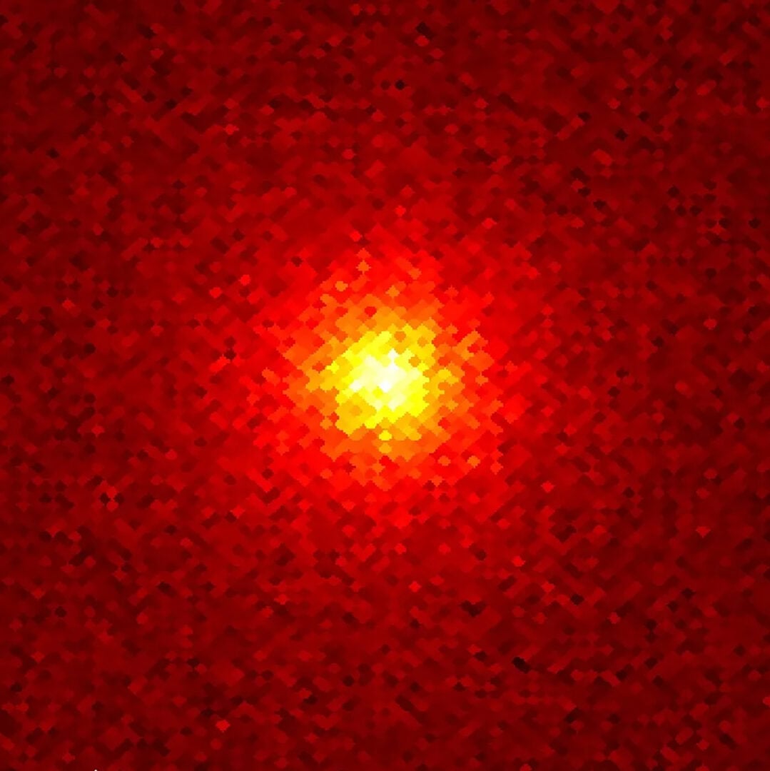 Moon's gamma ray glow. Credit: NASA/DOE/Fermi LAT Collaboration