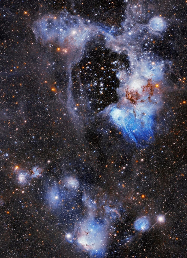 Hubble Space Telescope photographed the same region back in 2021. Credit: NASA, ESA, V. Ksoll and D. Gouliermis (Universität Heidelberg), et al.; Processing: Gladys Kober (NASA/Catholic University of America)