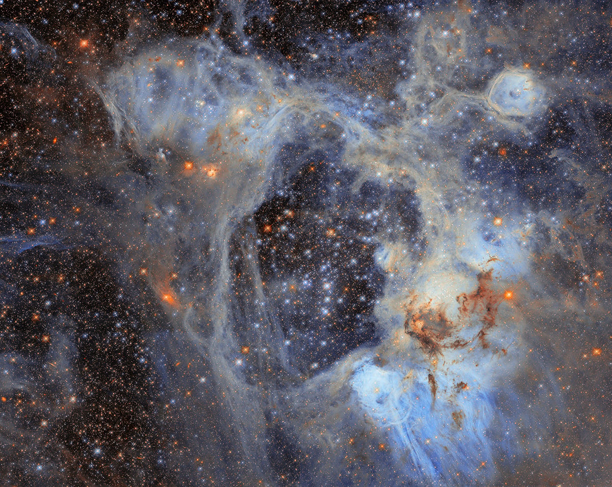 Hubble's new image of N44. Credit: NASA, ESA/Hubble, D. Gouliermis