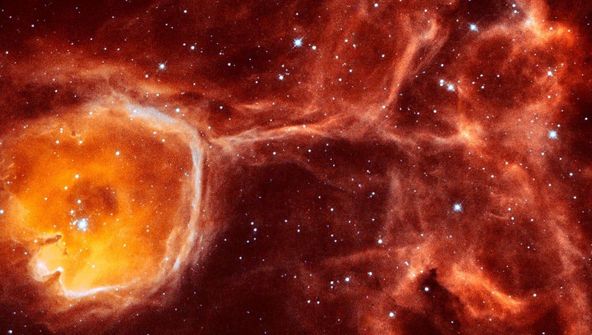 Hubble's image of N44F from 2004. Credit: NASA, ESA, Y. Nazé (University of Liège, Belgium) and Y.-H. Chu (University of Illinois, Urbana)