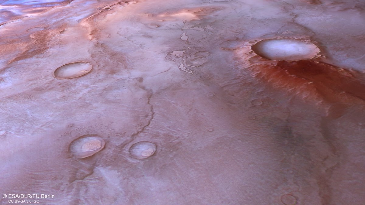 Thyles Rupes and craters. Credit: ESA/DLR/FU Berlin