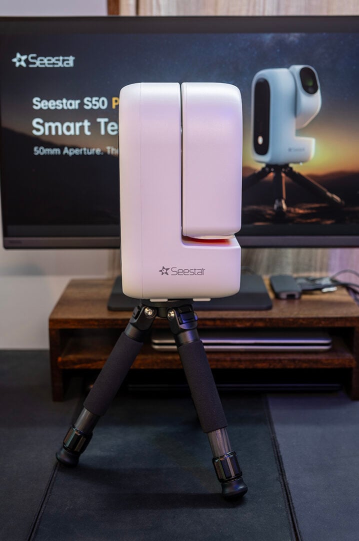 The Seestar S50 Pro on tripod