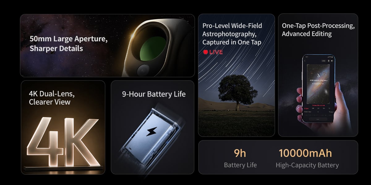 The Seestar S50 Pro at a glance