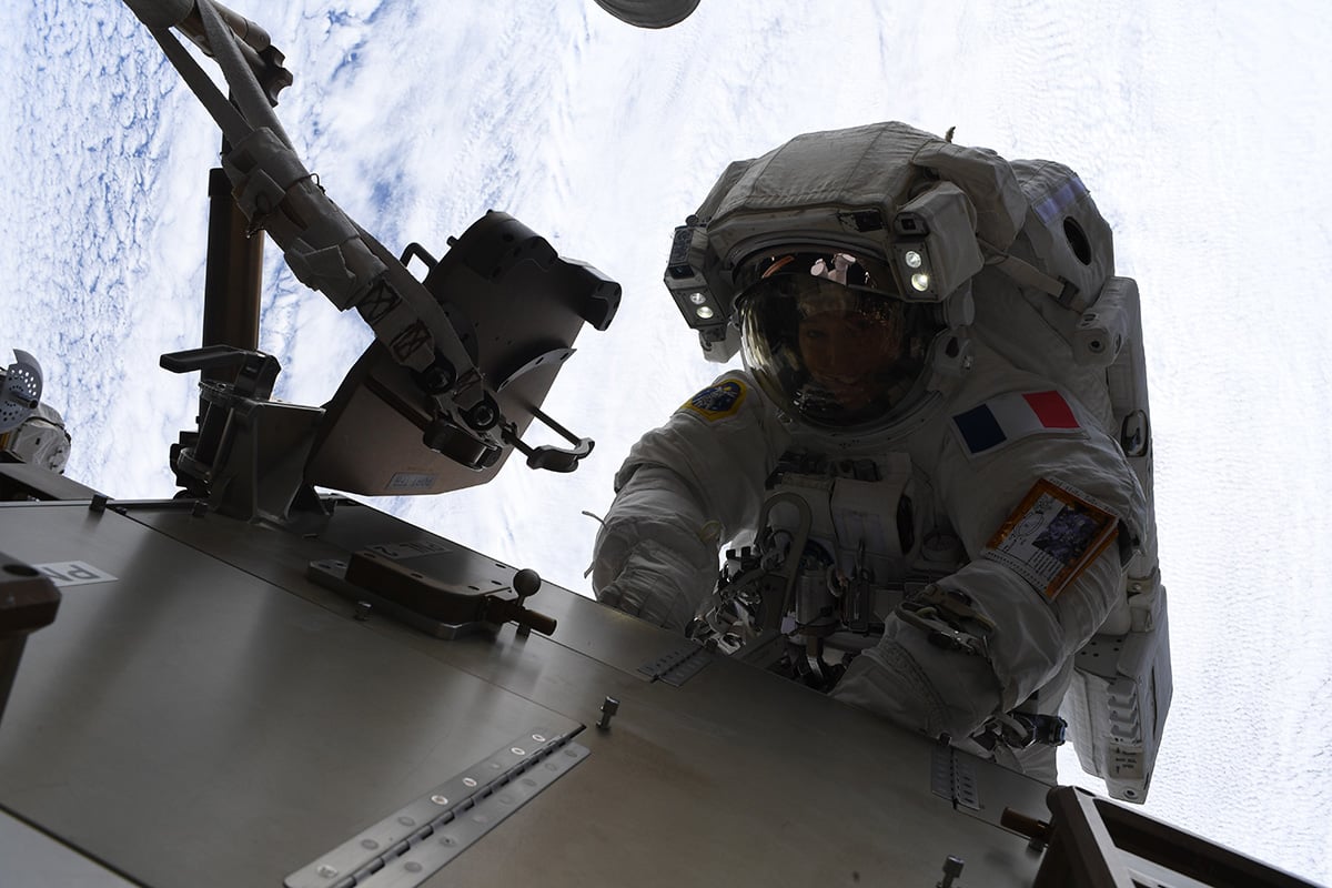 Sophie Adenot during her second spacewalk. Credit: ESA/NASA