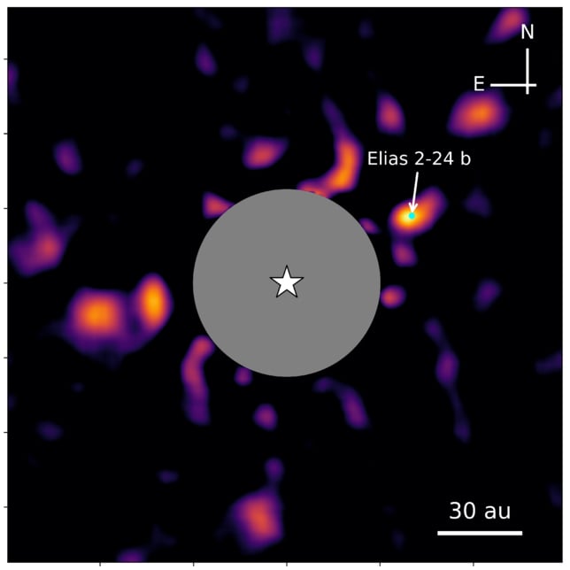 Keck Observatory captured this image of Elias 2-24 b in 2018. Credit: W. M. Keck Observatory