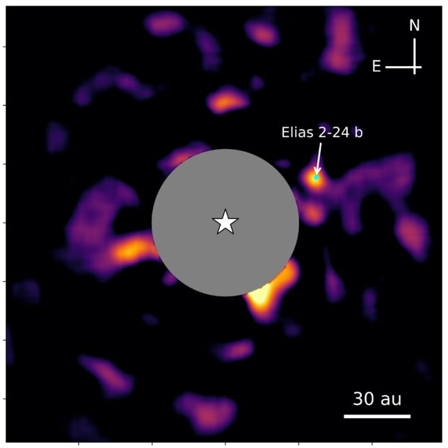 Keck Observatory again captured an image of Elias 2-24 b in 2020. Credit: W. M. Keck Observatory