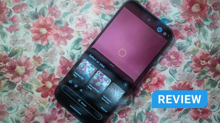A Google Pixel 11 Pro sits against a floral patterned background.