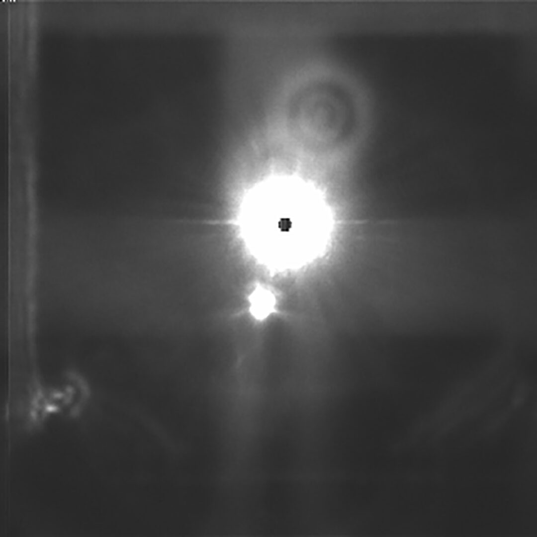 TRISAT-S captured this image of the "black Sun". Credit: University of Maribor