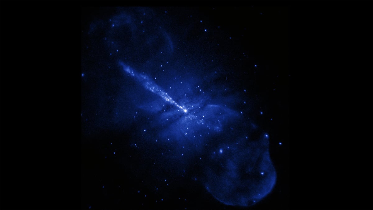Chandra's X-ray view shows hot gas and energetic particles in and around the galaxy