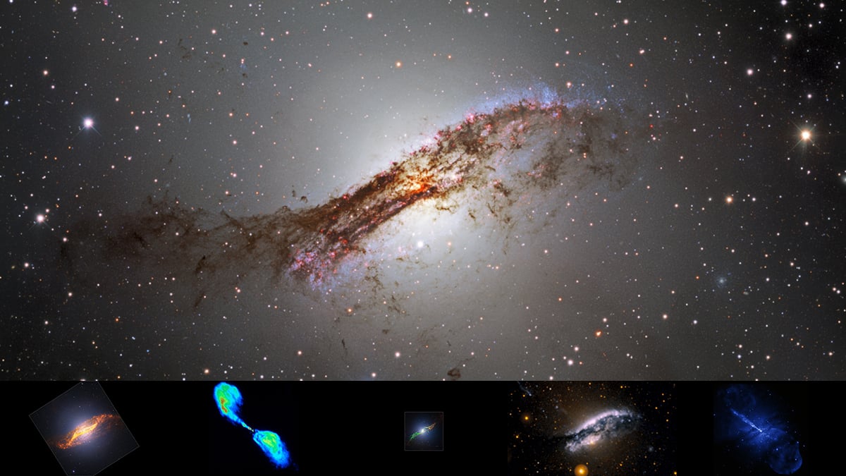 Six different faces of Centaurus A galaxy cover