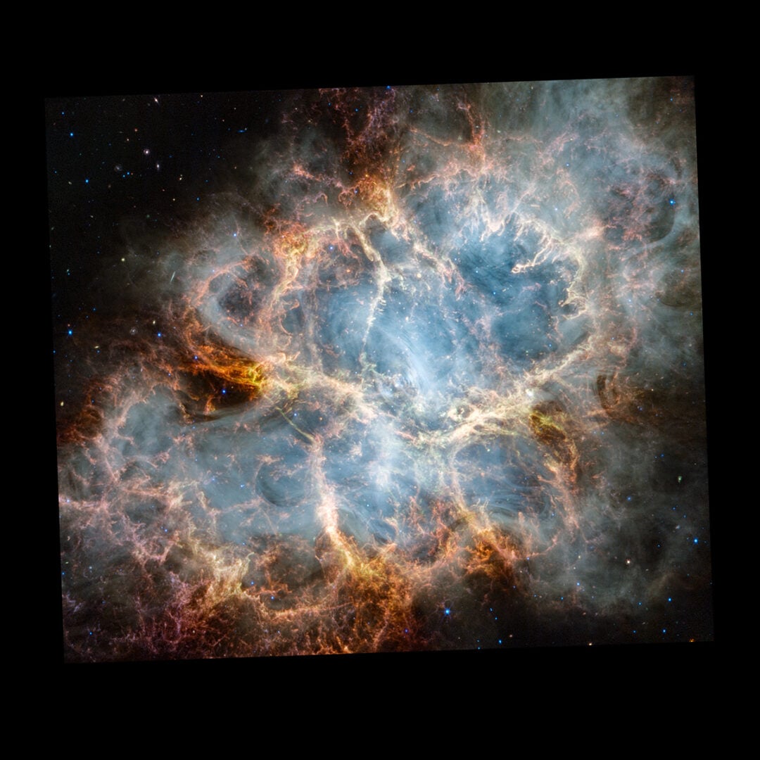 JWST's image of the Crab Nebula. Credit: NASA, ESA, CSA, STScI, T. Temim (Princeton University)